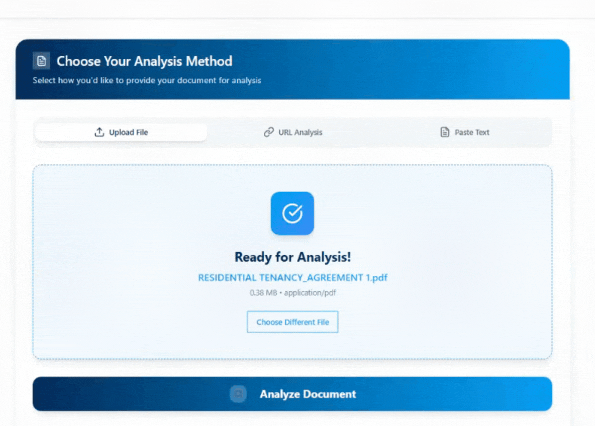 Get Analysis of your document